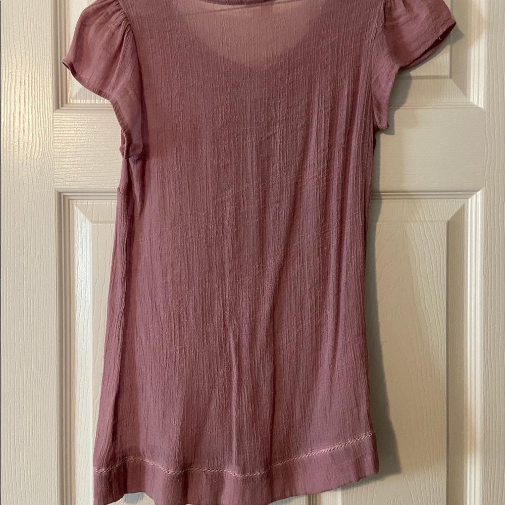 Mauve Layering Detail Blouse - Picture 2 of 5